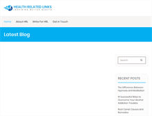 Tablet Screenshot of healthrelatedlinks.net